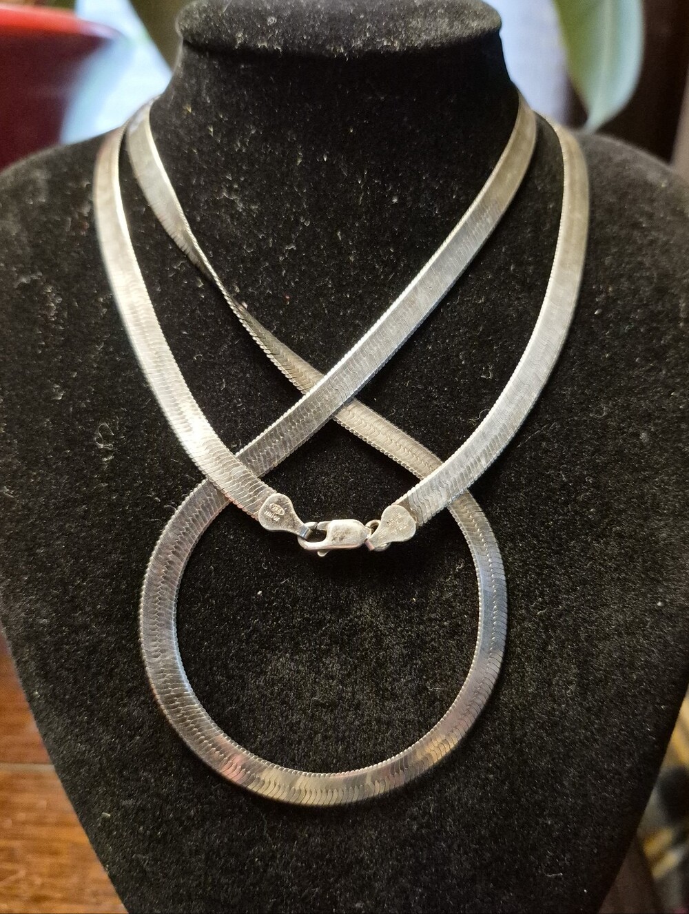 30 Inch 925 Made In Italy MILOR Sterling Silver Herringbone Necklace 6mm 21.14g